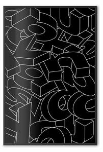 Poster: Alfabeto: composizione lettere tridimensionali