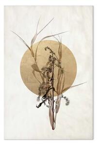 Quadro Fiori boho - motivo floreale su sfondo circolare