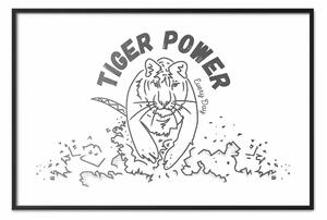 Poster: Il potere della tigre: composizione con tigre che corre