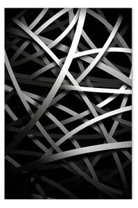 Quadro moderno Arte industriale - motivo in bianco e nero nell'astrazione
