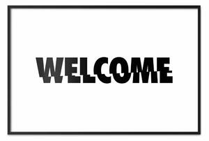 Poster: Benvenuto: composizione minimalista con iscrizione in inglese