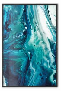 Poster: Orrore oceanico - astrazione con acqua in varie tonalità di blu