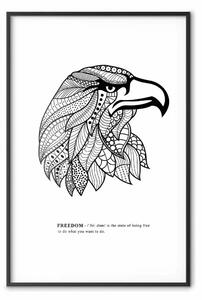 Poster: Aquila della libertà - composizione con rapace modellato