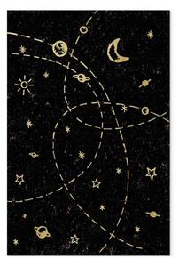Quadro su tela Galassia astratta - fantasia cosmica con motivi grafici