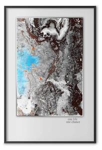 Poster: One Life - One Chance - un'astrazione unica in grigio con iscrizioni