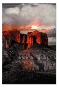 Quadro contemporaneo Nuvole sul Grand Canyon - paesaggio montano