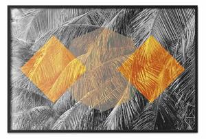 Poster: Forma esotica: forme geometriche sullo sfondo palme
