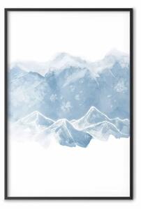 Poster: Ice Land: paesaggio innevato su sfondo semplice
