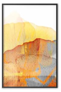Poster: Pietra preziosa: astrazione colorata con predominanza di arancione