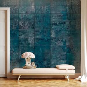 Carta da parati design Scogliera blu navy