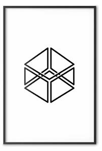Poster: Cubo: figura geometrica in composizione
