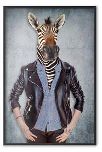 Poster: Zebra Ewa - ritratto donna con testa animale