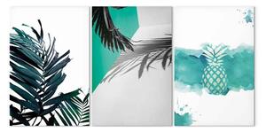 Quadro su tela Paradiso delle palme (3 pezzi)