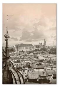 Quadro moderno Castello reale - panorama della città storica Cracovia
