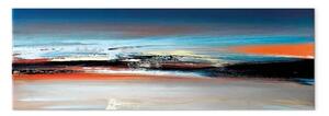 Quadro contemporaneo Paesaggio all'alba stretto
