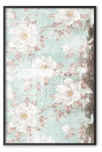 Poster: Fiori romani - vintage con motivo floreale chiaro