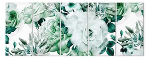 Quadro moderno Rose - fiori selvatici in colori vegetali naturali