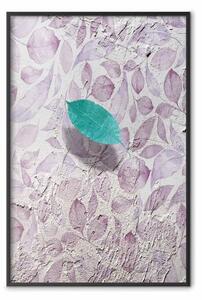 Poster: Un fruscio di spazio - composizione botanica turchese e rosa
