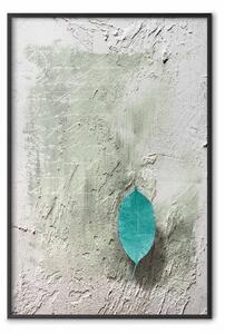Poster: Lettera fugace - vintage con foglia e scritte