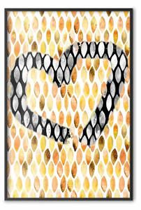 Poster: Segno estate - unico con cuore su sfondo marrone