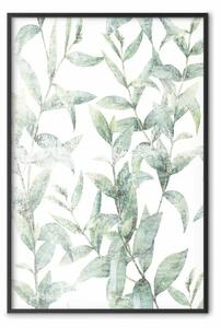 Poster: Sottile fruscio - composizione botanica con delicate foglie verdi