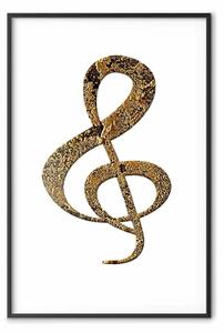 Poster: Chiave violino - musicale su bianco