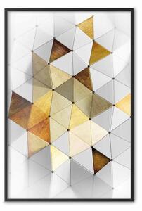 Poster: Oro per i coraggiosi - astrazione unica in forme geometriche 3D