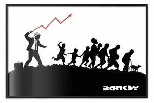 Poster: Corsa - murale persone stile Banksy