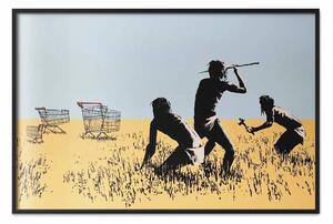 Poster: Cacciatori sconti - graffiti stile Banksy