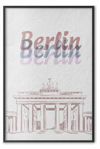 Poster: Berlino acquerello - Porta di Brandeburgo