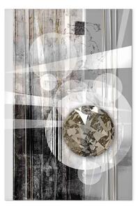 Quadro moderno Simmetria d'argento verticale