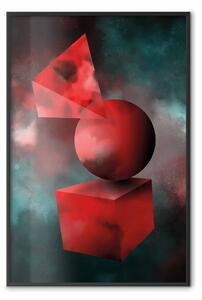 Poster: Cosmo geometrico - astrazione colorata con figure geometriche