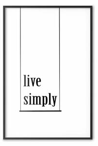 Poster: Slogan minimalista - composizione b/n con citazione in inglese
