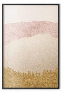 Poster: Arenaria strutturata - astrazione giapponese con oro