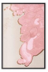 Poster: Flusso pastello - astrazione artistica con forma ovale rosa