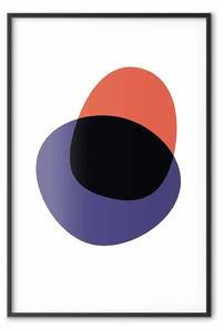 Poster: Contrasto di colori - composizione astratta colorata in forme fluide