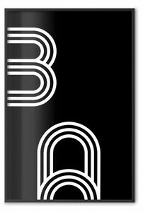 Poster: Linee retro bianche - forme uniche in b/n