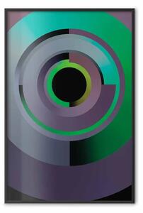 Poster: Sistema verde - astrazione geometrica in tonalità verde/grigio