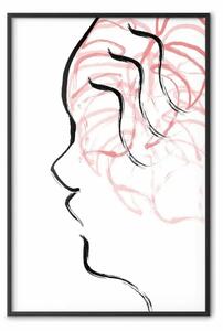 Poster: Immaginazione - astrazione minimalista con volto umano bianco