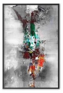 Poster: Abisso - astrazione colorata industriale su sfondo grigio