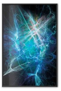 Poster: Supernova - astrazione moderna con luce nei toni blu