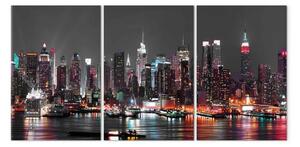Quadro moderno Insonnia a New York (3 pezzi)