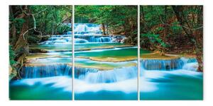 Quadro su tela Cascata a Kanchanaburi (3 pezzi)