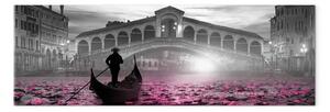 Quadro su tela Magic Venice grigio stretto