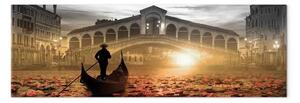 Quadro contemporaneo Magic Venice arancione stretto