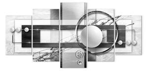 Quadro moderno Energia monocromatica (5 pezzi) largo