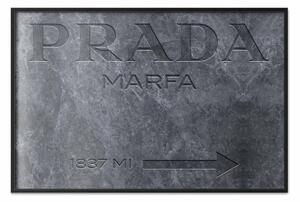Poster: Prada marmo - scritta incisa in inglese su texture di marmo