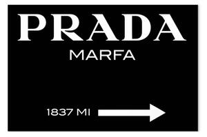 Quadro contemporaneo Prada in nero largo