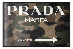 Poster: Prada militare - scritta inglese e numeri su texture militare