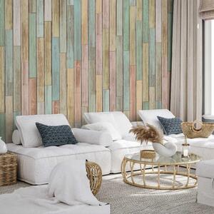 Carta da parati design Legno in colori pastello
